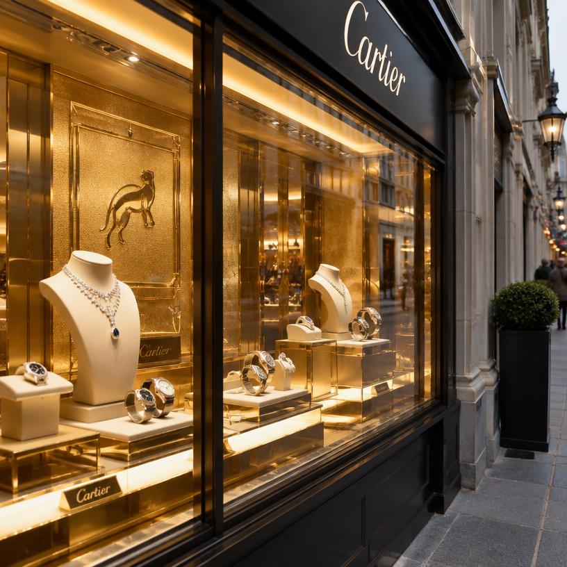 Vitrine de joaillerie de luxe